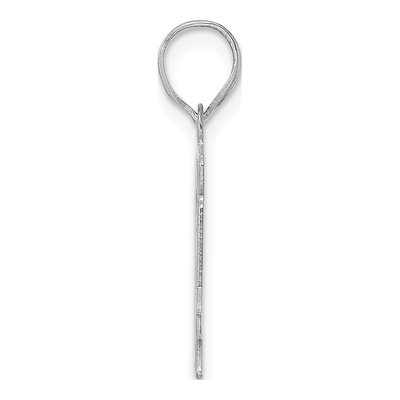14K White Gold Number 64 Pendant – view 2