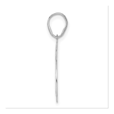 14K White Gold Number 65 Pendant – view 2