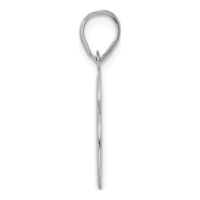 14K White Gold Number 66 Pendant – view 2