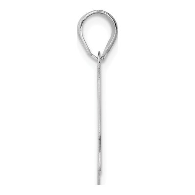 14K White Gold Number 67 Pendant – view 2