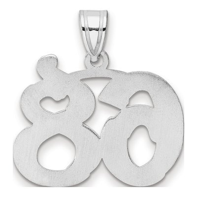 14K White Gold Number 68 Pendant – view 3