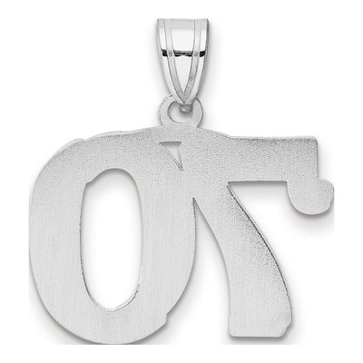 14K White Gold Number 70 Pendant – view 3