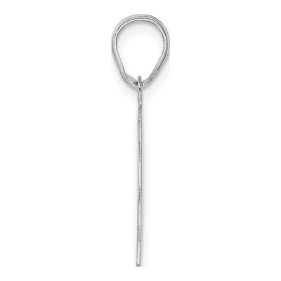 14K White Gold Number 71 Pendant – view 2