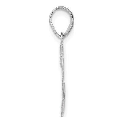 14K White Gold Number 72 Pendant – view 2