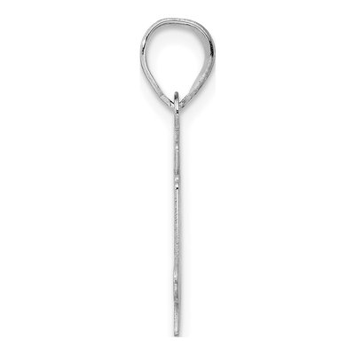 14K White Gold Number 74 Pendant – view 2