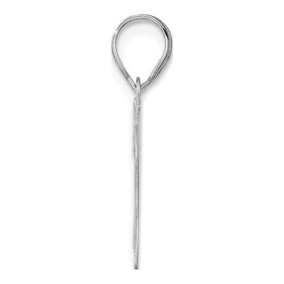 14K White Gold Number 77 Pendant – view 2