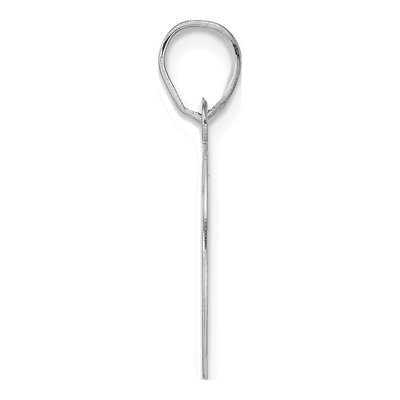 14K White Gold Number 80 Pendant – view 2