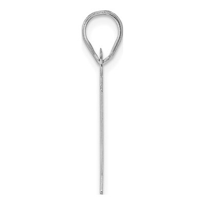 14K White Gold Number 81 Pendant – view 2