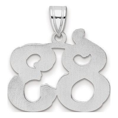 14K White Gold Number 83 Pendant – view 3