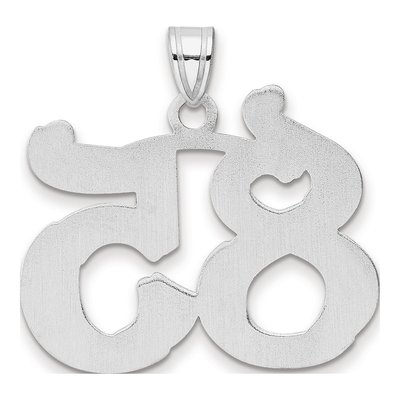 14K White Gold Number 85 Pendant – view 3