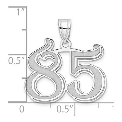 14K White Gold Number 85 Pendant – view 4