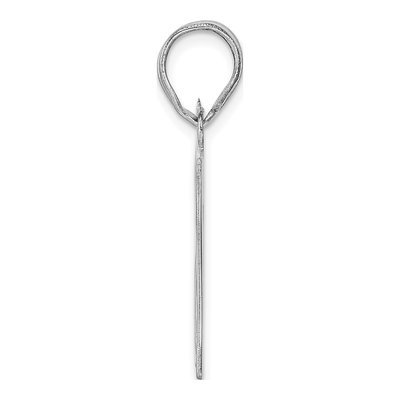 14K White Gold Number 87 Pendant – view 2
