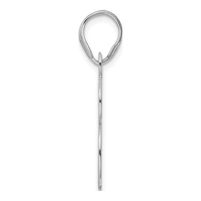 14K White Gold Number 88 Pendant – view 2