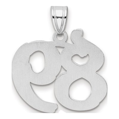 14K White Gold Number 89 Pendant – view 3