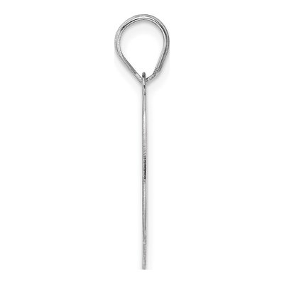 14K White Gold Number 90 Pendant – view 2