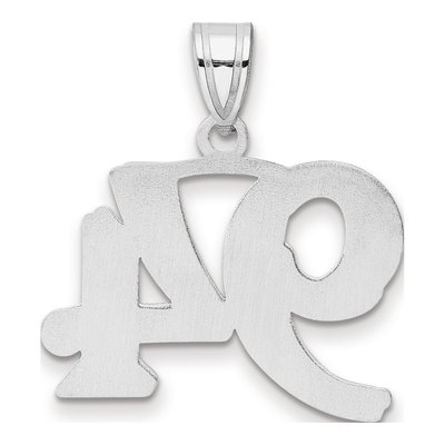 14K White Gold Number 94 Pendant – view 3