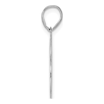 14K White Gold Number 96 Pendant – view 2