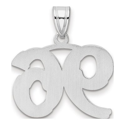 14K White Gold Number 96 Pendant – view 3