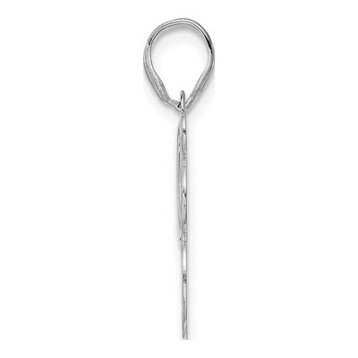 14K White Gold Number 98 Pendant – view 2