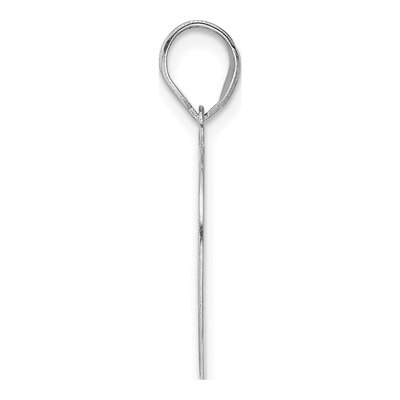 14K White Gold Number 99 Pendant – view 2