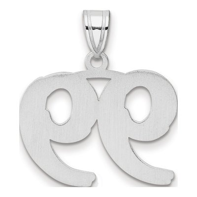 14K White Gold Number 99 Pendant – view 3