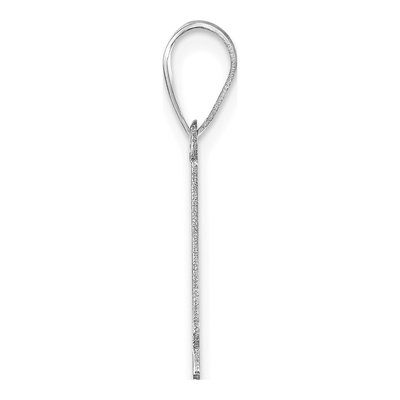14K White Gold Number 1 Pendant – view 2