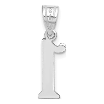 14K White Gold Number 1 Pendant – view 3