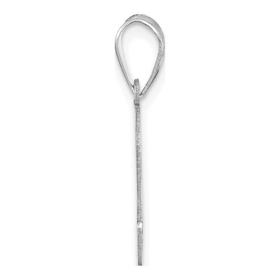 14K White Gold Number 2 Pendant – view 2