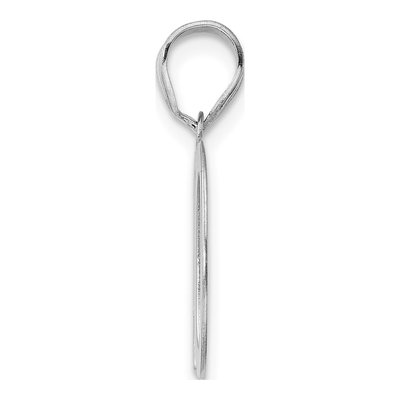 14K White Gold Number 10 Pendant – view 2