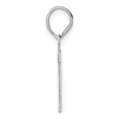 14K White Gold Number 11 Pendant – view 2