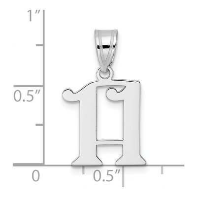 14K White Gold Number 11 Pendant – view 4