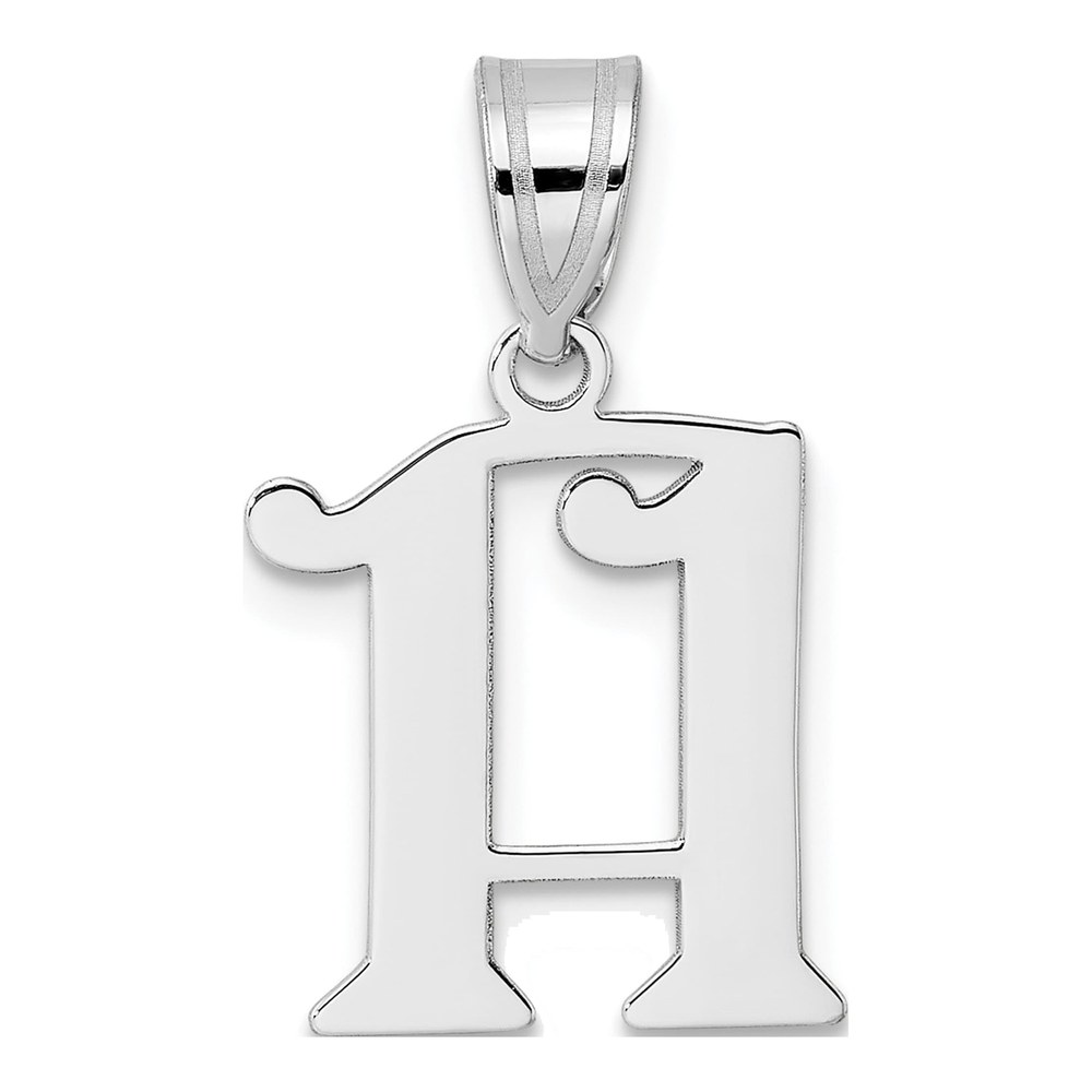 14K White Gold Rhodium-Plated Polished Number 11 Pendant