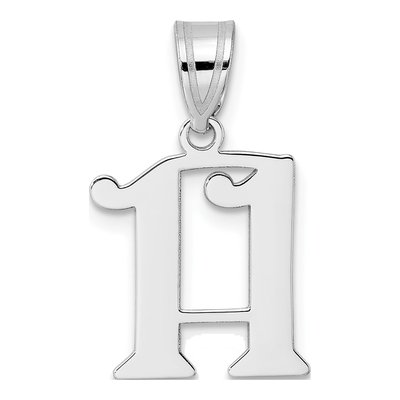 14K White Gold Number 11 Pendant