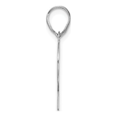 14K White Gold Number 12 Pendant – view 2