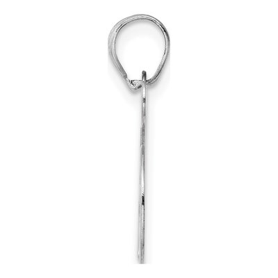 14K White Gold Number 15 Pendant – view 2