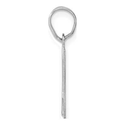14K White Gold Number 17 Pendant – view 2