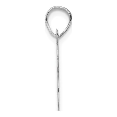 14K White Gold Number 18 Pendant – view 2