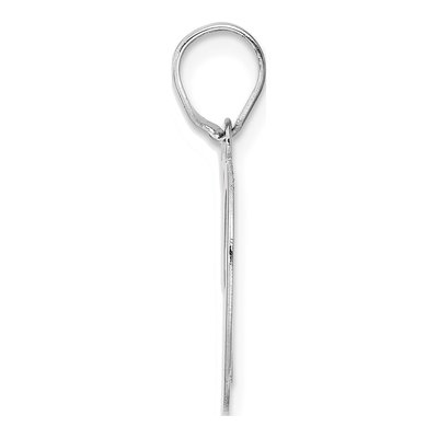 14K White Gold Number 19 Pendant – view 2