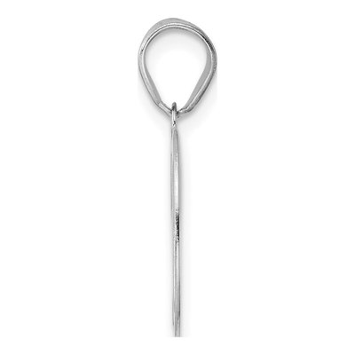 14K White Gold Number 20 Pendant – view 2
