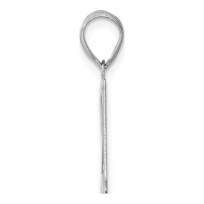 14K White Gold Number 21 Pendant – view 2