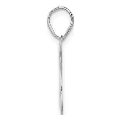 14K White Gold Number 25 Pendant – view 2