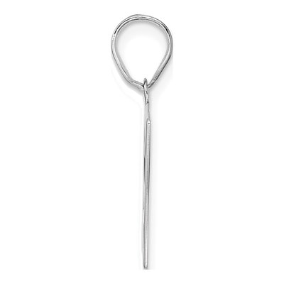 14K White Gold Number 27 Pendant – view 2