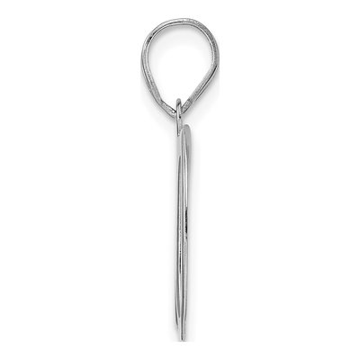 14K White Gold Number 30 Pendant – view 2