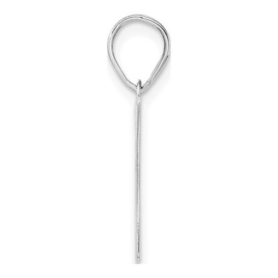 14K White Gold Number 37 Pendant – view 2