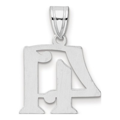 14K White Gold Number 41 Pendant – view 3