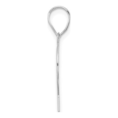 14K White Gold Number 42 Pendant – view 2