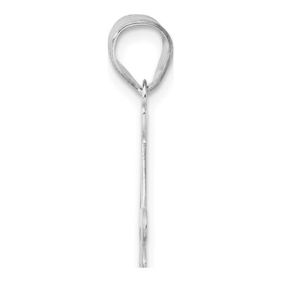 14K White Gold Number 44 Pendant – view 2