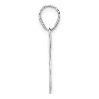 14K White Gold Number 45 Pendant – view 2