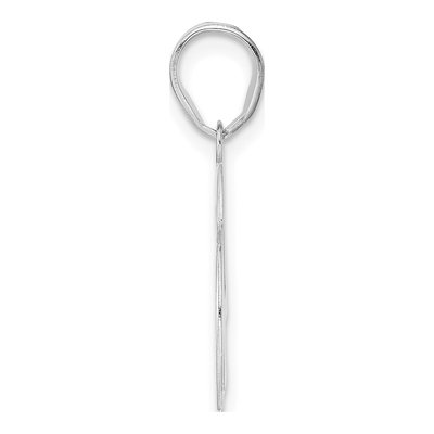 14K White Gold Number 46 Pendant – view 2