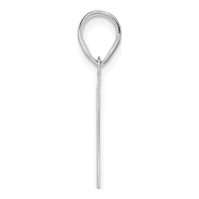 14K White Gold Number 47 Pendant – view 2